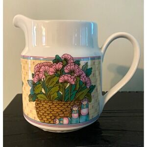 Vintage Takahashi San Francisco "Geranium" floral pitcher